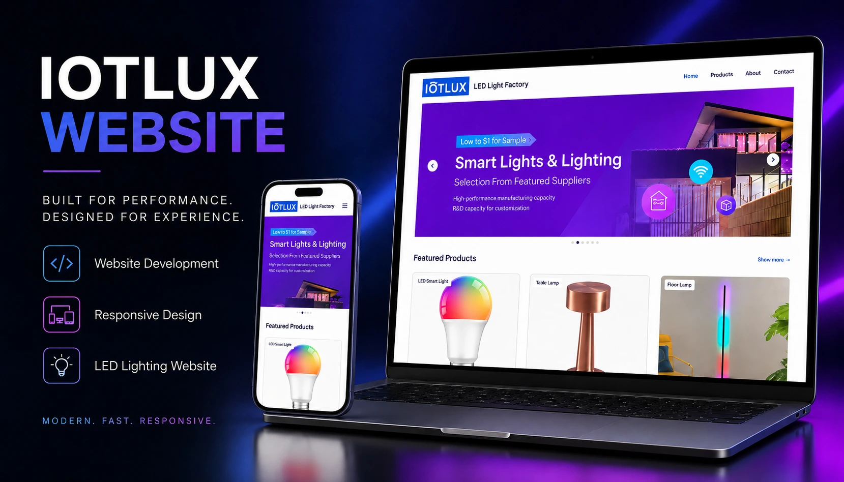 LED Light Factory - Website Development visualization screenshot 1
